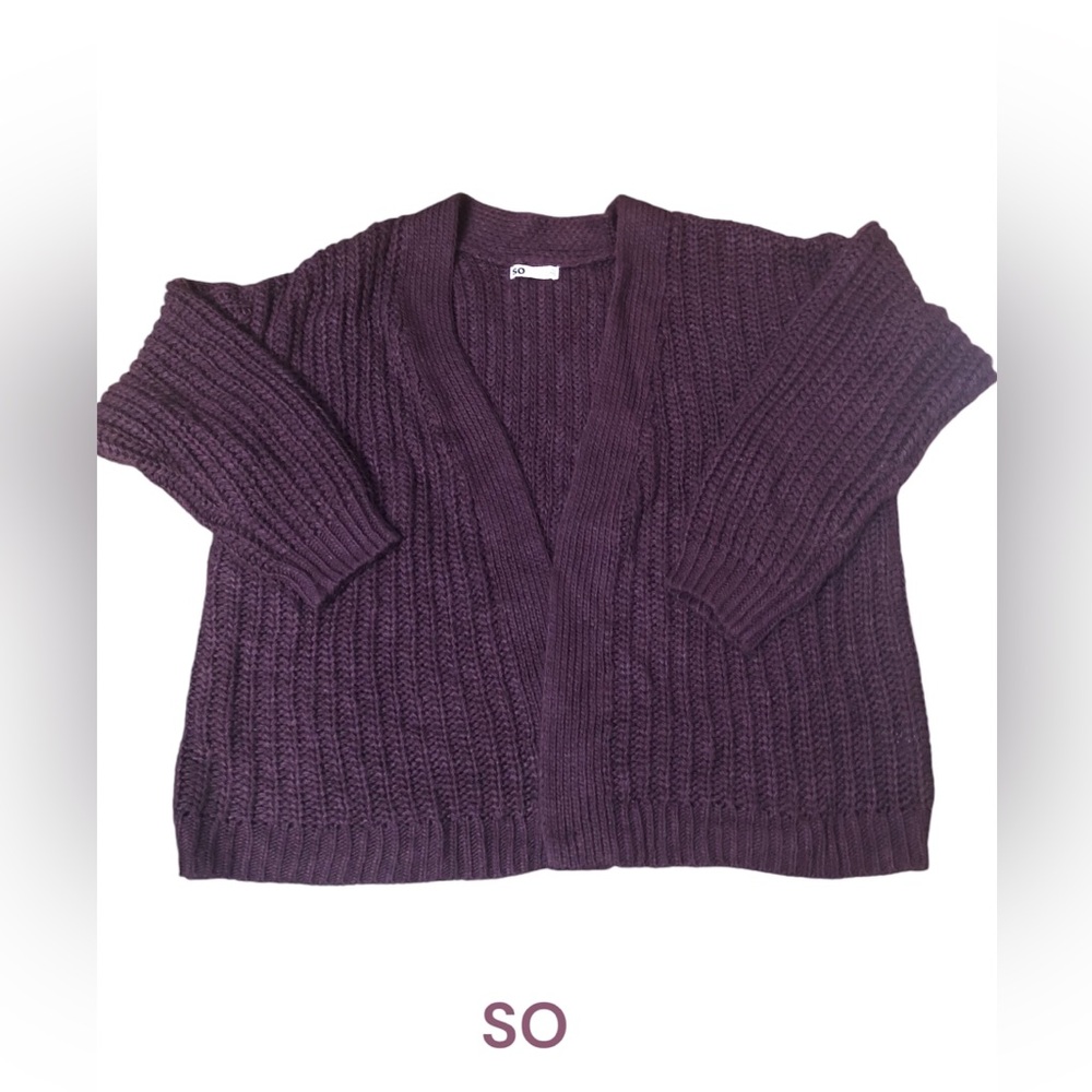 SO Chunky Knit Open Front Sweater XL